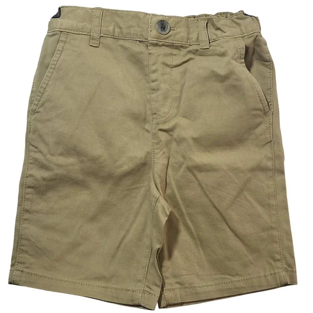 The Childrens Place Boys Khaki Chino Shorts Tan Uniform Size‎ 4T
